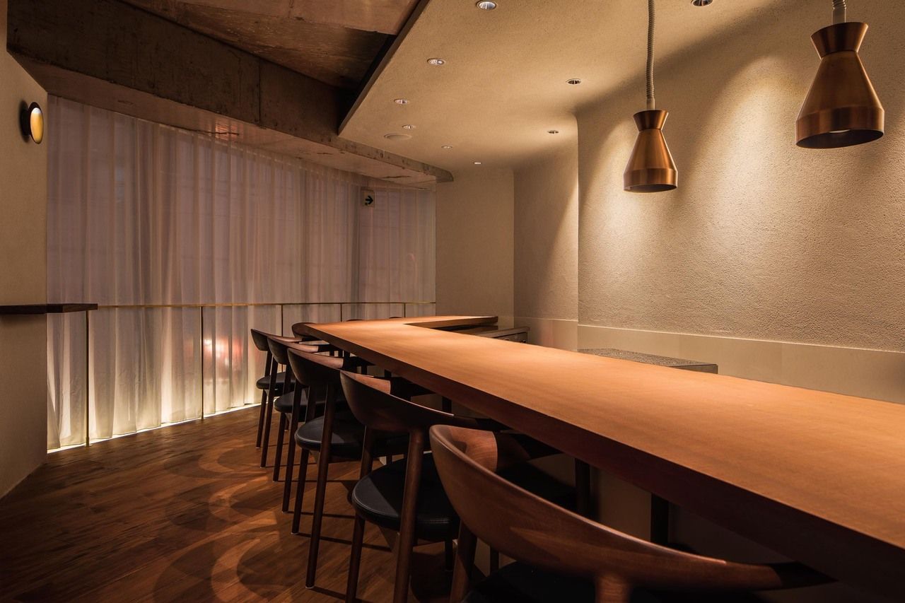 Omakase course with alcohol pairing