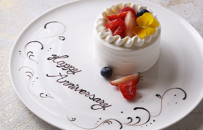 Message dessert plate 【Anniversary Option】
