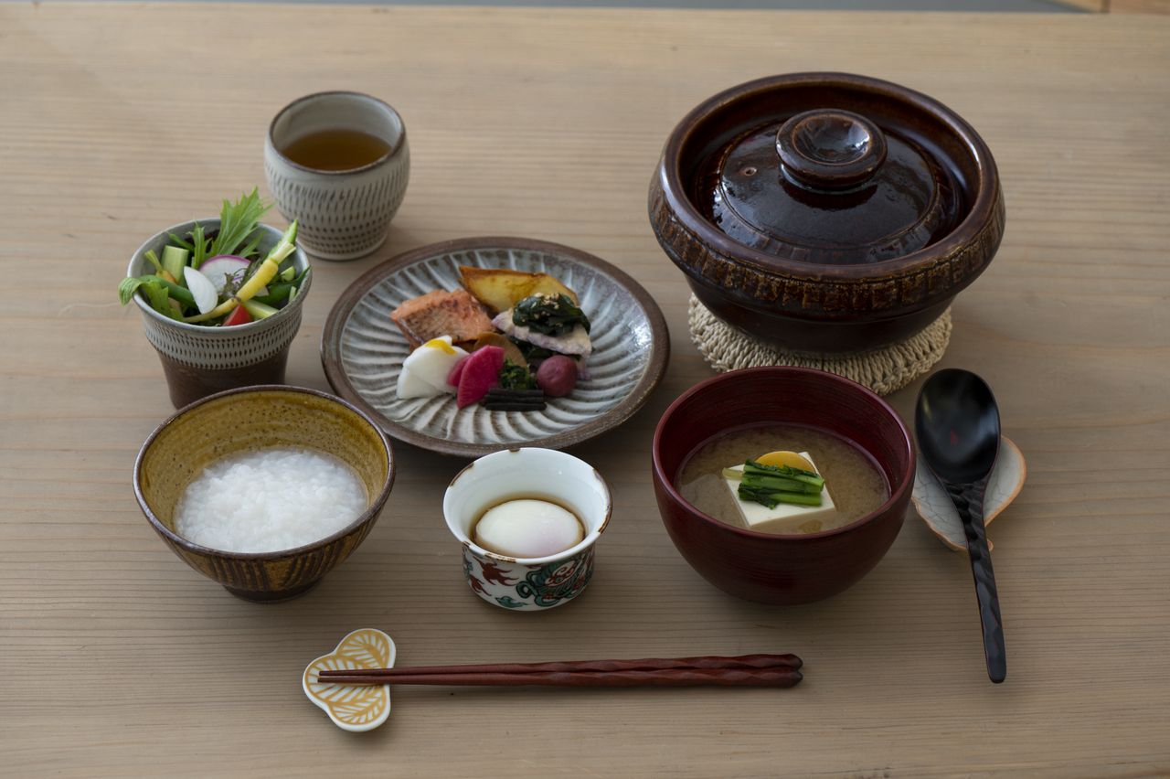 Rice porridge set/Miso soup