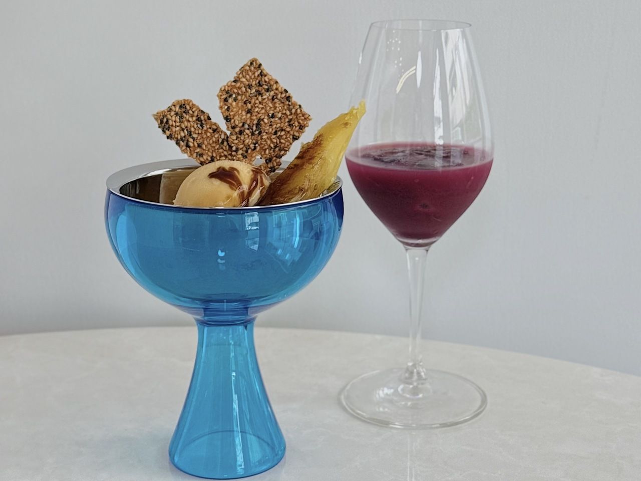 《全5品》季節のアイスクリームを堪能できるコース ノンアルコールドリンクペアリング付き