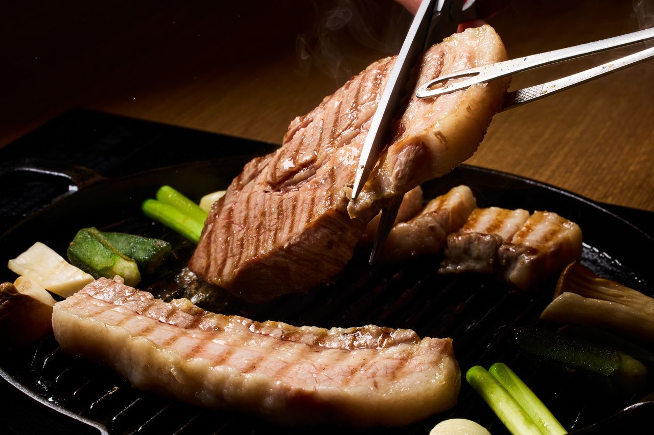 完全オリジナル 特選 & 希少 ミックス銘柄豚 和風サムギョプサル【6819 YEN 230g MINI COURSE 】 ショートコース