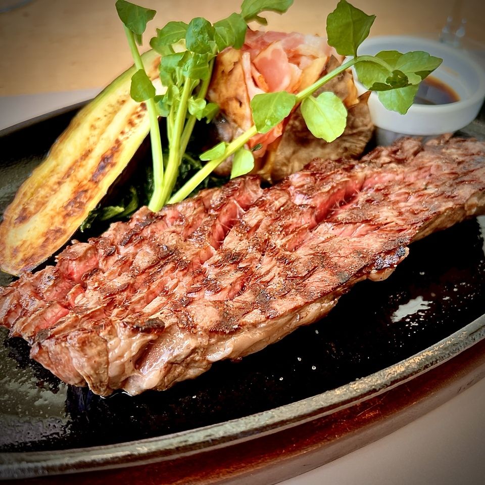 [Lunch Course] Sagami Beef Rare Cut Kainomi Grilled Steak 180g