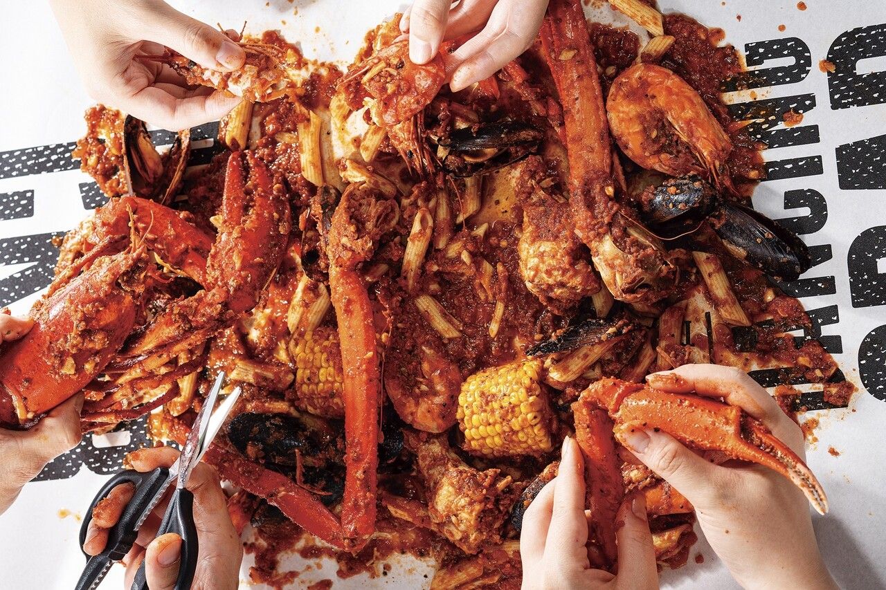 King Crab Combo Bag party course ¥7500 per person