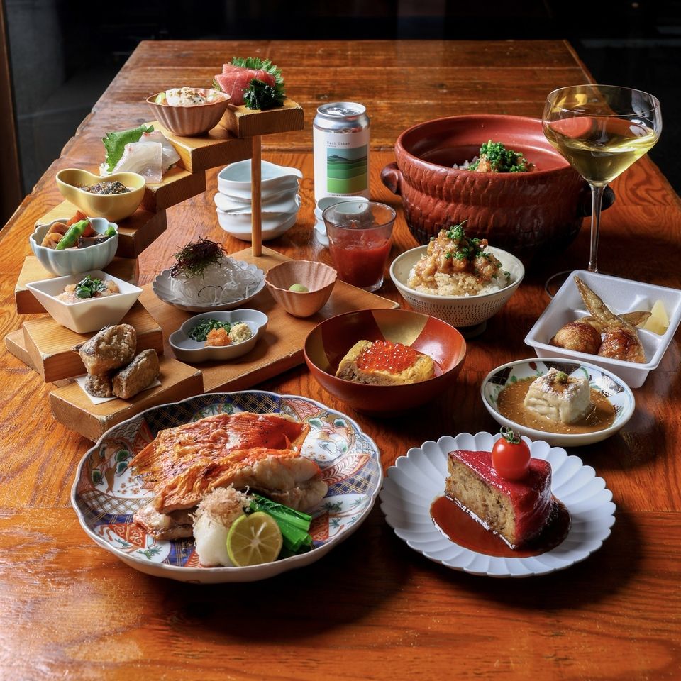 名物！階段盛り合せ×金目鯛の原始焼きコース【料理のみ】