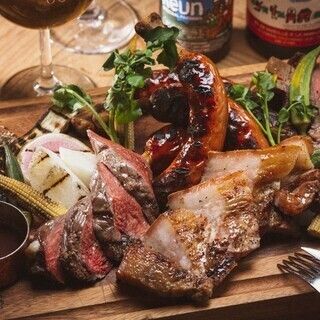 【2025忘年会！2H飲放付】『USアンガス牛チャックアイステーキ』『白金豚』食べ比べコース