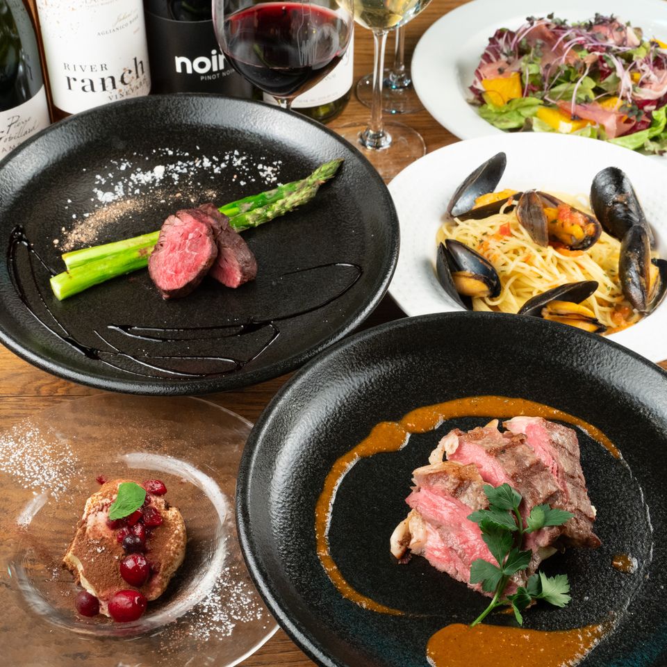 ミートディナーコース / こだわりの前菜と食べ比べステーキメインの全5品