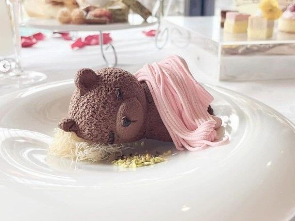 【推しクマちゃん付Afternoon Tea★3時間】苺づくしスイーツ&カフェフリー&可愛いくまちゃんモンブラン付き