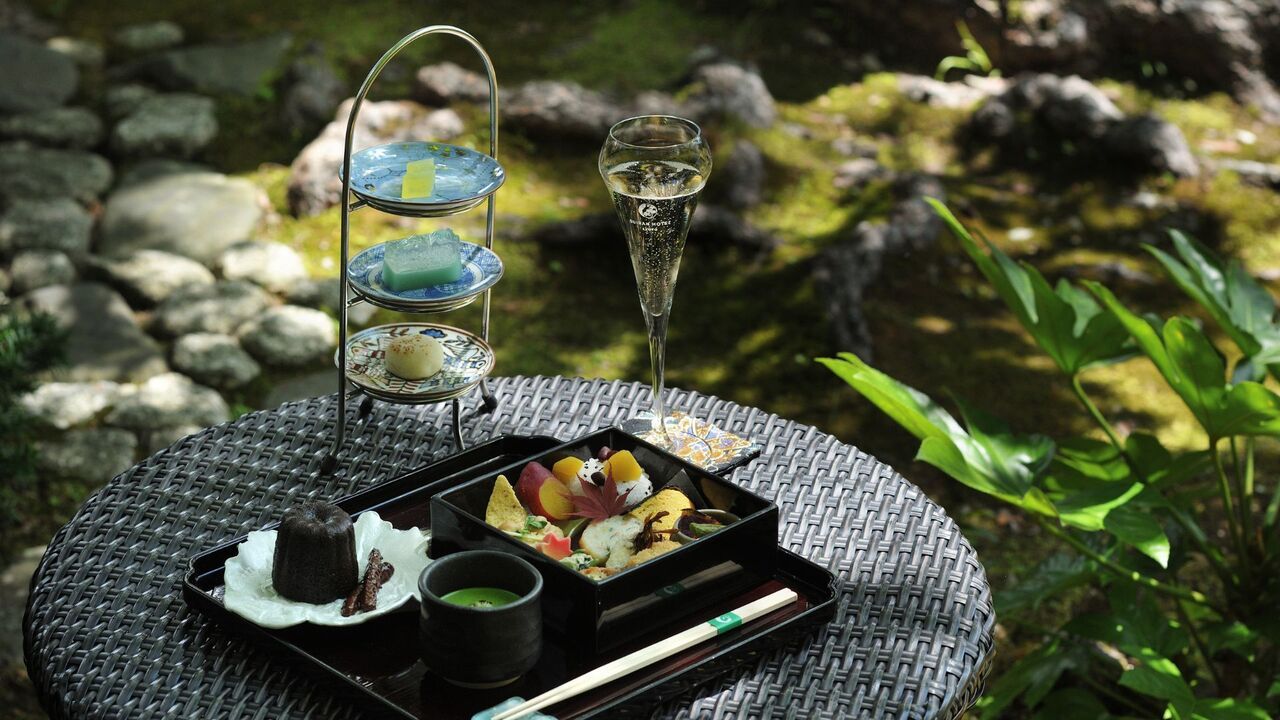 JAPANESE AFTERNOON TEA SET & Matcha Green Tea, Champagne for Weekends