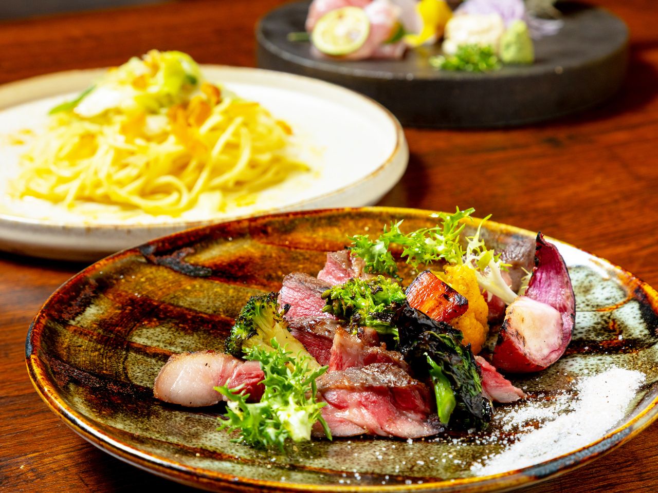 【心月コース】お造り、炭火焼、〆のパスタなど全8品