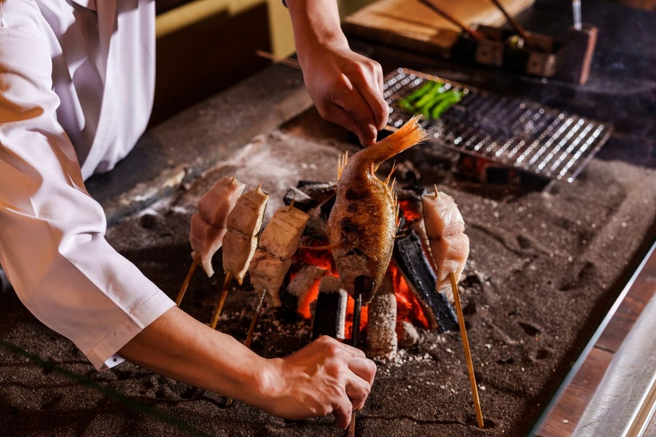 【のどぐろ原始焼】「おまかせ12,000円コース」金沢のどぐろ原始焼・季節の土鍋ご飯など厳選した食材を味わえるコース