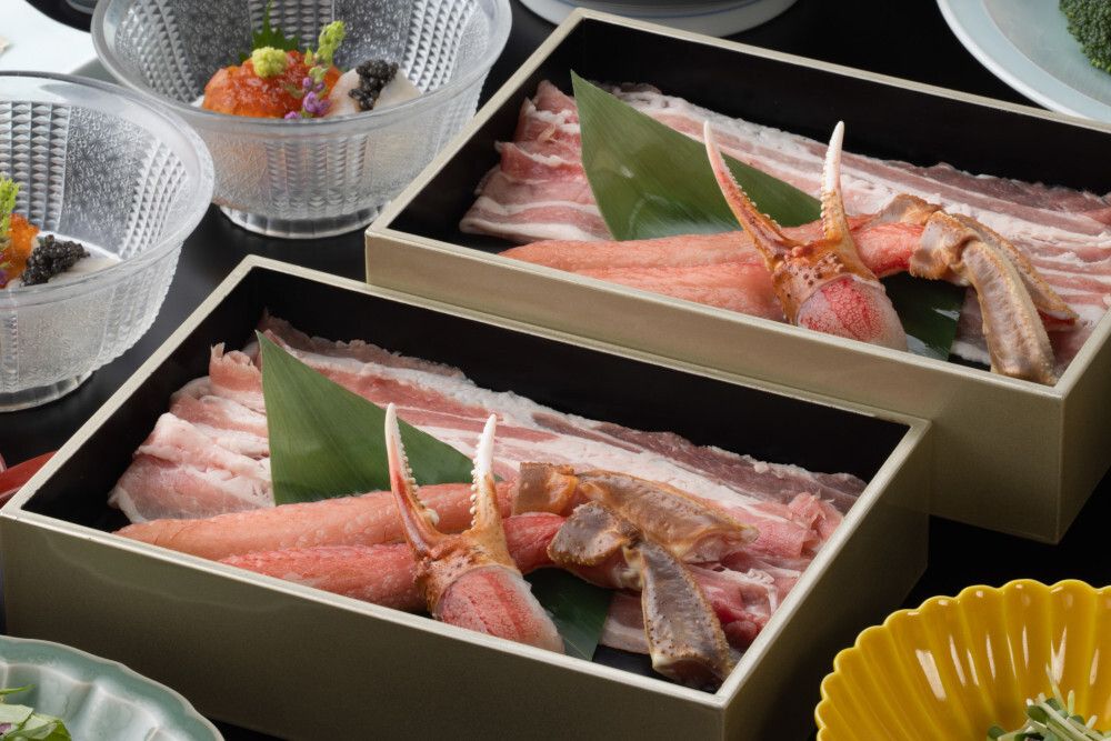 【Lunch】Dashi Shabu “Suisen (水仙 すいせん)” (snow crab, premium pork)