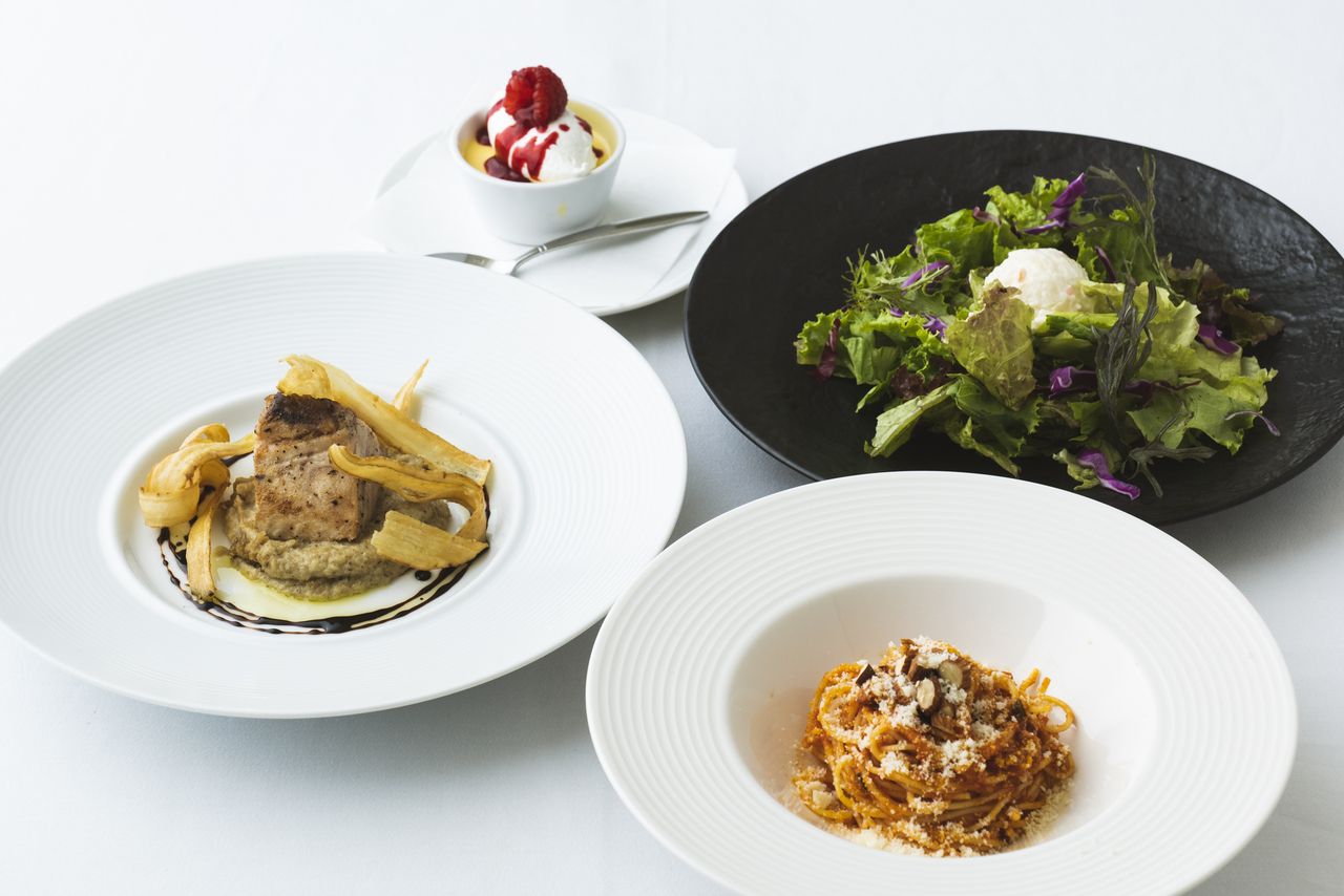 【PREFIX LUNCH 2600YEN】 平日限定 選べるパスタ、メイン､ミニデザート付きの全4品