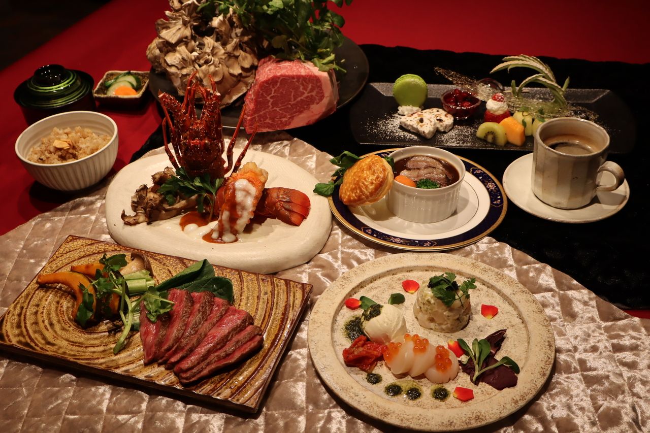 Live Abalone & Steak Course