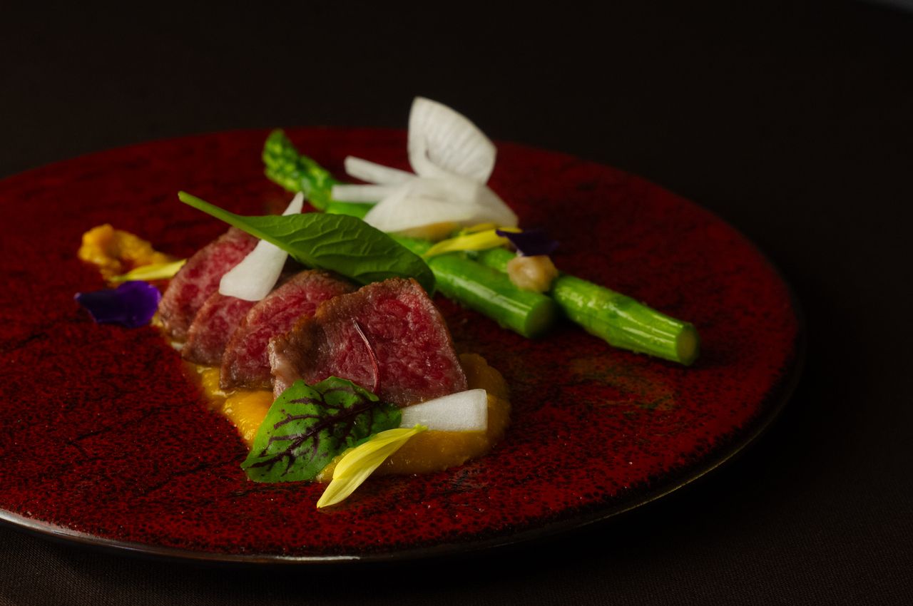 Evening Kyoto Nishiki — Kaiseki An eight-course kaiseki featuring Wagyu steak, based on the Evening Kyoto Nishiki Hassun.