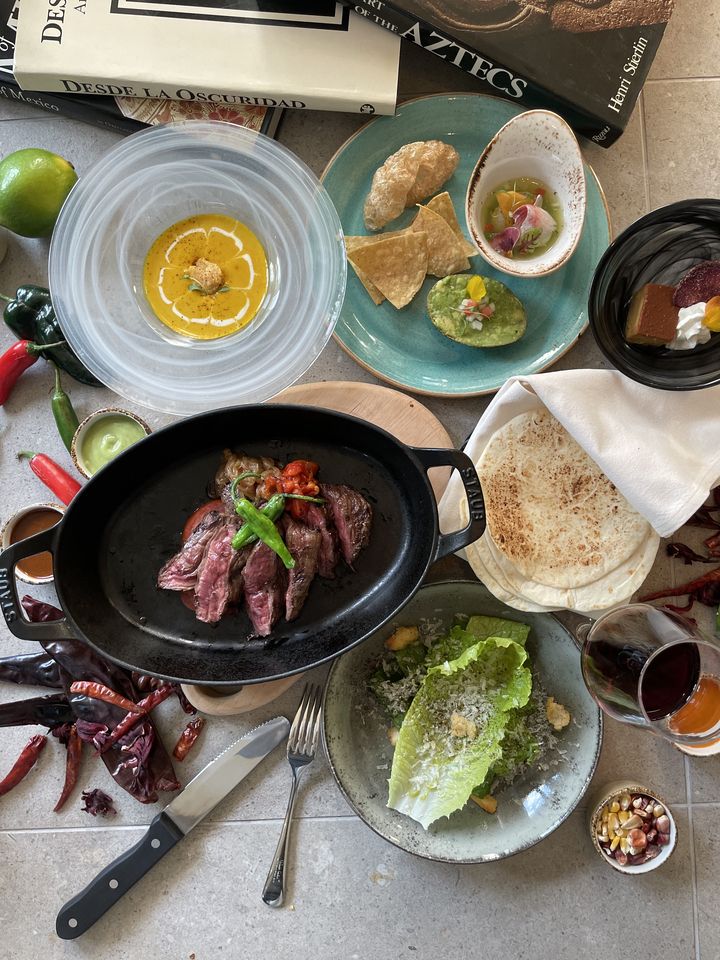 【Primera　平日ランチ】2名様でUSプライムビーフハラミステーキの付いた全5品のスタンダードコース　