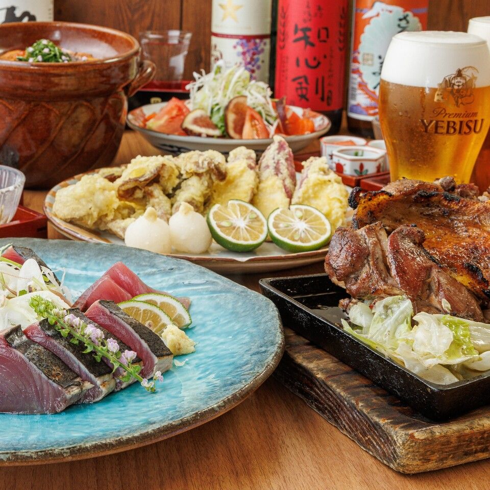 【歓送迎会◎】冬の王者！鰤と人気のさつま知覧どり炭火もも焼きのWメインを楽しむ贅沢プラン