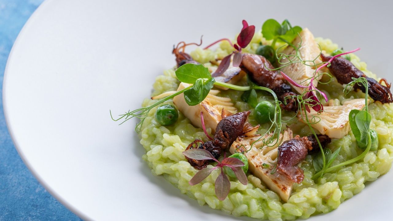 [Seasonal] Firefly Squid and Bamboo Shoot Risotto + buffet (adult)