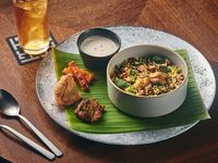 【BIRYANI LUNCH】(Vegetarian) Appetizer platter + Biryani plate lunch + Drink
