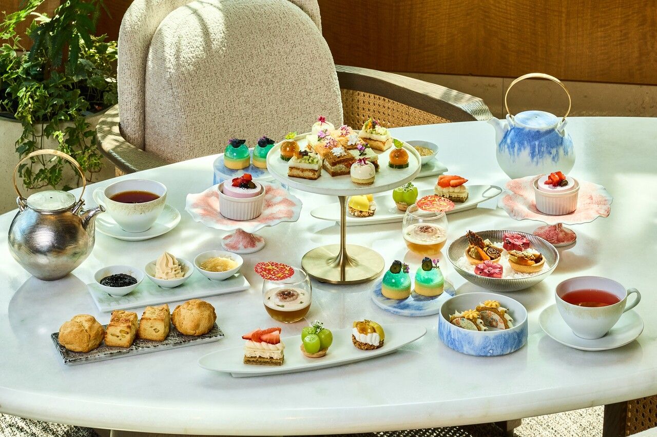 【The Lobby Lounge】 Summer Collection The Ritz Carlton Tokyo Afternoon Tea with the 1 Glass of Dom Perignon 2015