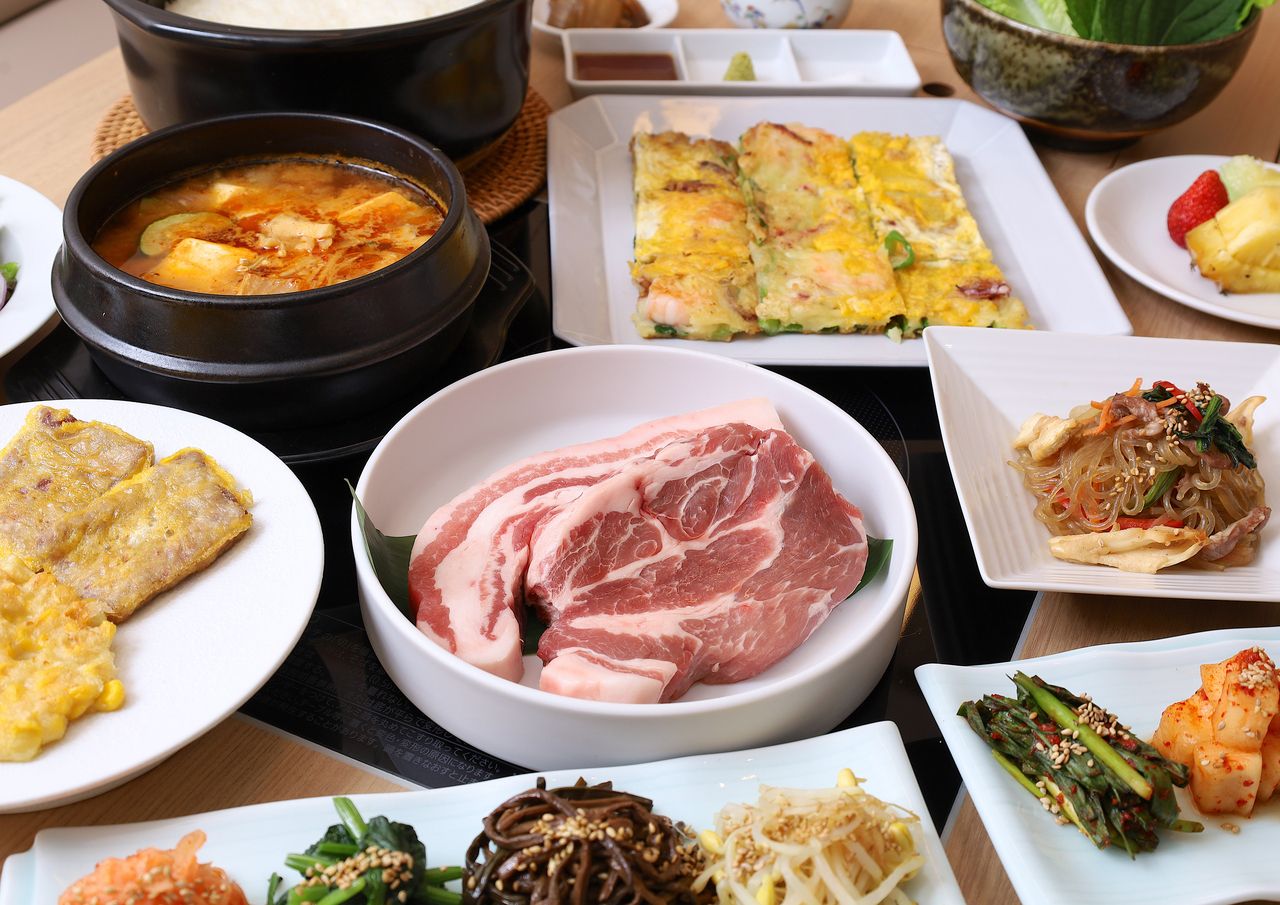 Brand-name pork samgyeopsal course