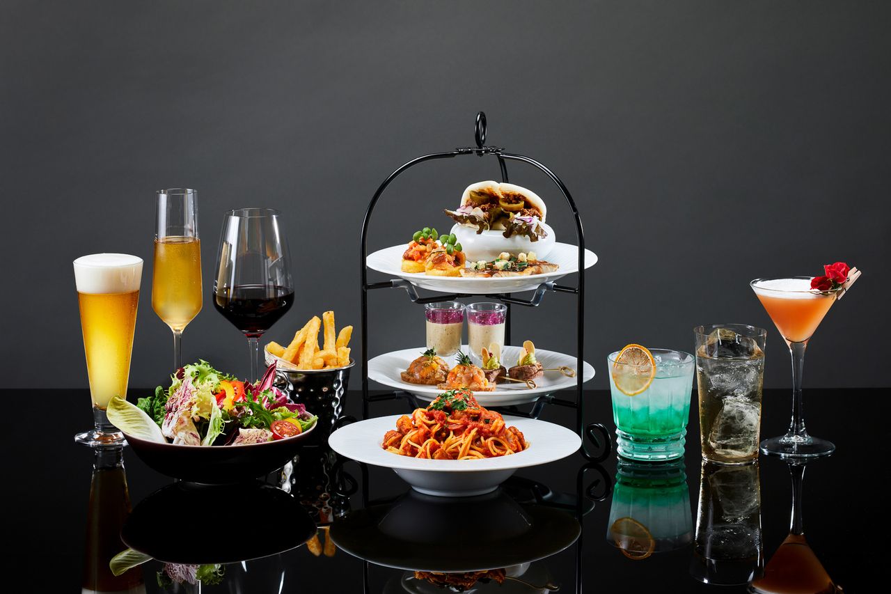【夜のアフタヌーンティー】万鯛やポークのコンフィなど全9品＋シャンパン含む2時間飲み放題（6/1～7/31）