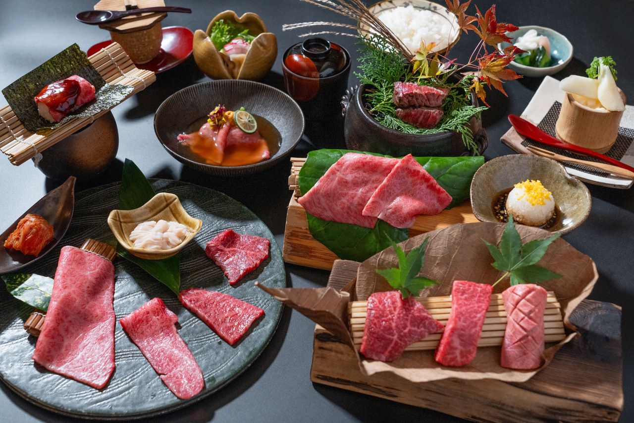 季節肉料理＆近江牛／但馬玄の全１０品コース【江洲コース】