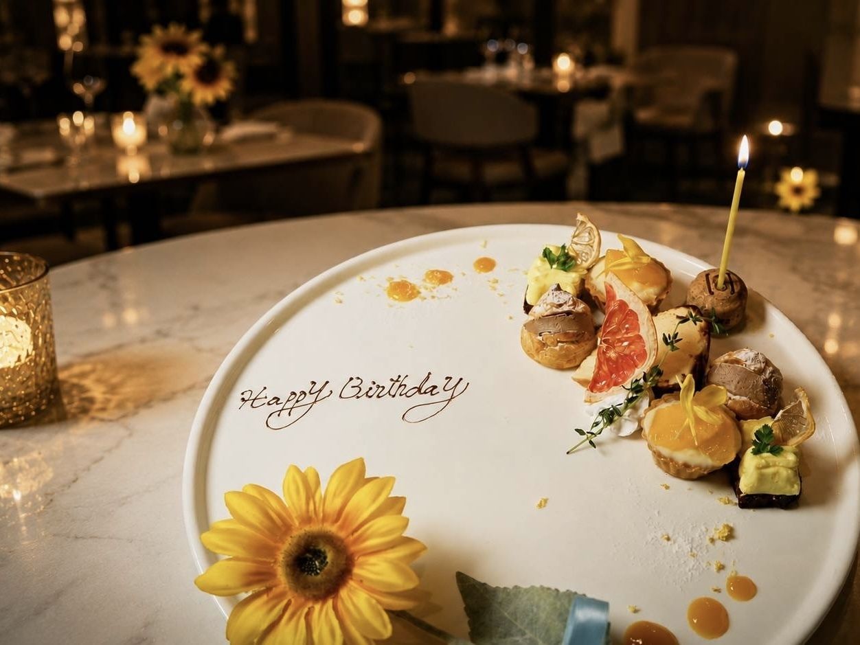 6/16-【向日葵】フラワー記念日デザートプレート（Anniversary plate）