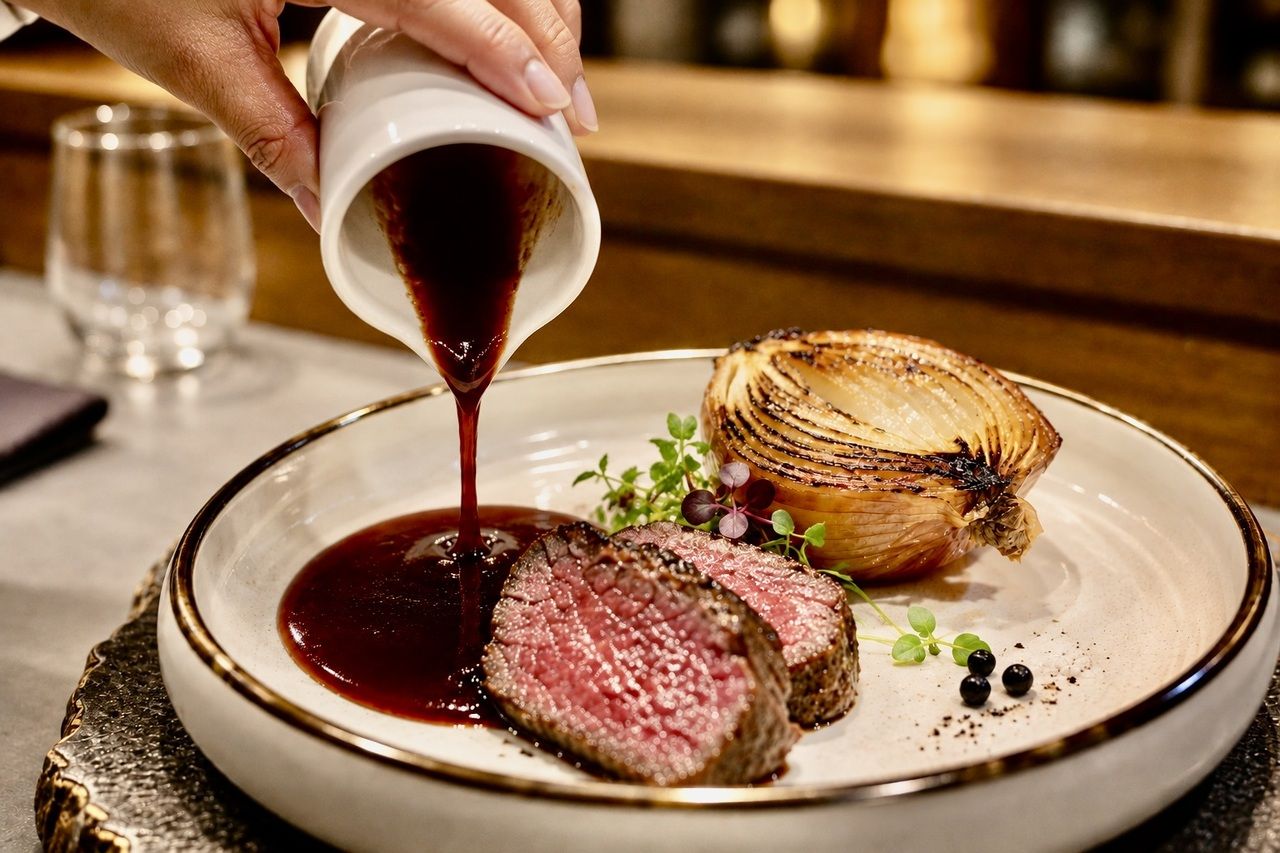 Menù speciale dello chef di Ragusa a 8 portate: si possono gustare tre antipasti, la grigliata di manzo Wagyu A5 e i ravioli, piatti speciali preparati con ingredienti selezionati.