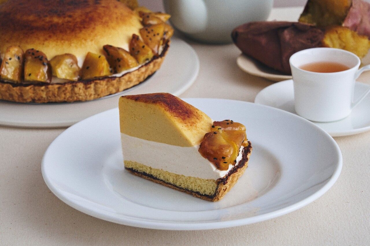 [Starting 9/2] Drink Set / Burnt Brûlée Pie with “Sweet Purple Sweet Potato”