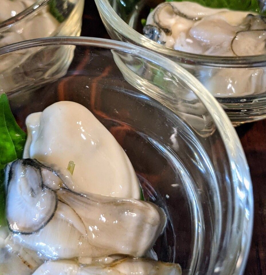 Oyster＆ Yellowtail sashimi and yellowtail shabu-shabu hotpot set