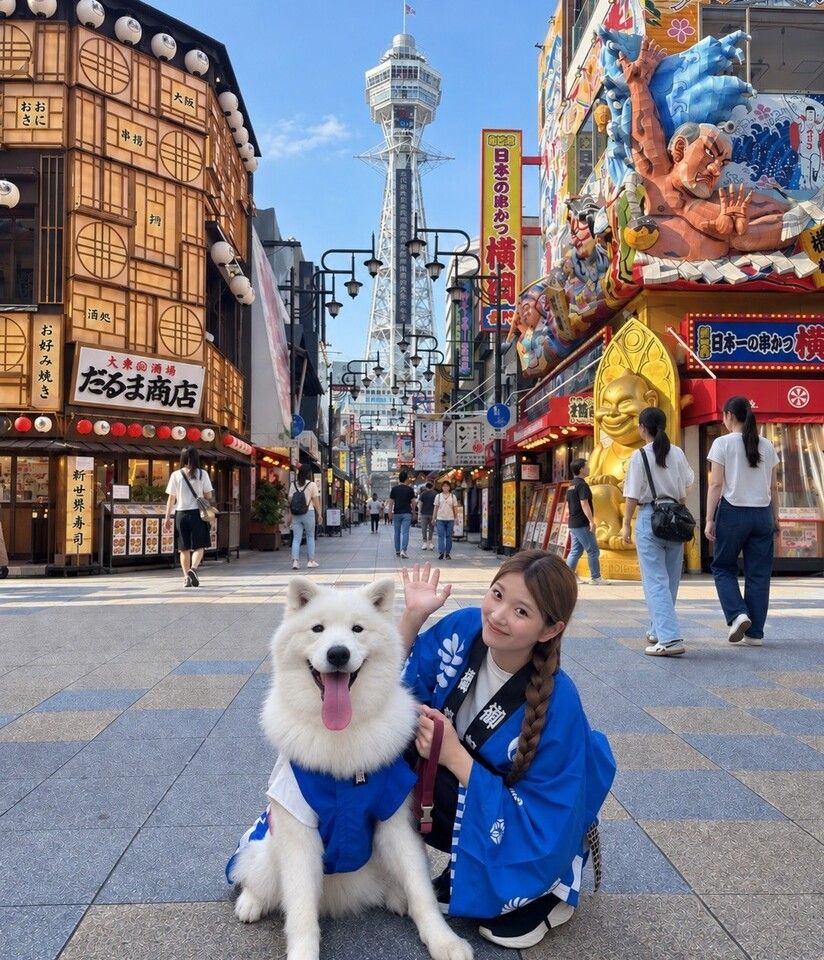  Walk in matching Samoyed-themed happi coats! A 30-minute stroll plan