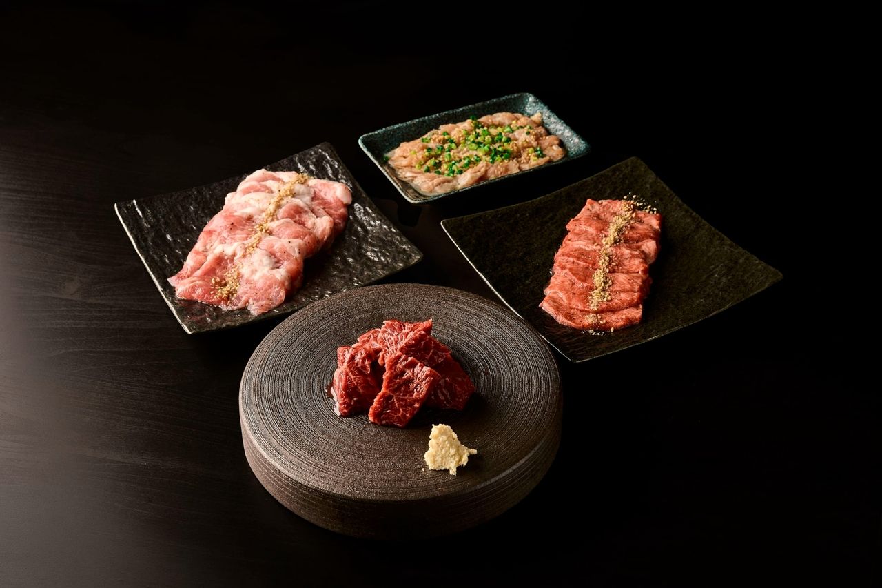 【Atelier6コース】赤身・霜降り・和牛ハラミ・上タン塩など、厳選和牛の旨味あふれる焼肉が楽しめるプラン
