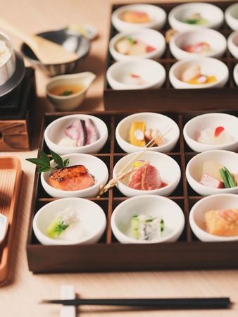 Tofu and Sushi and Japanese Cuisine Hitohi