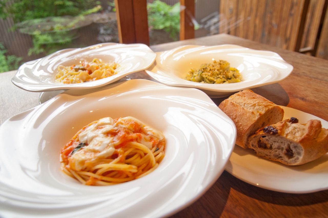  Three types of pasta course