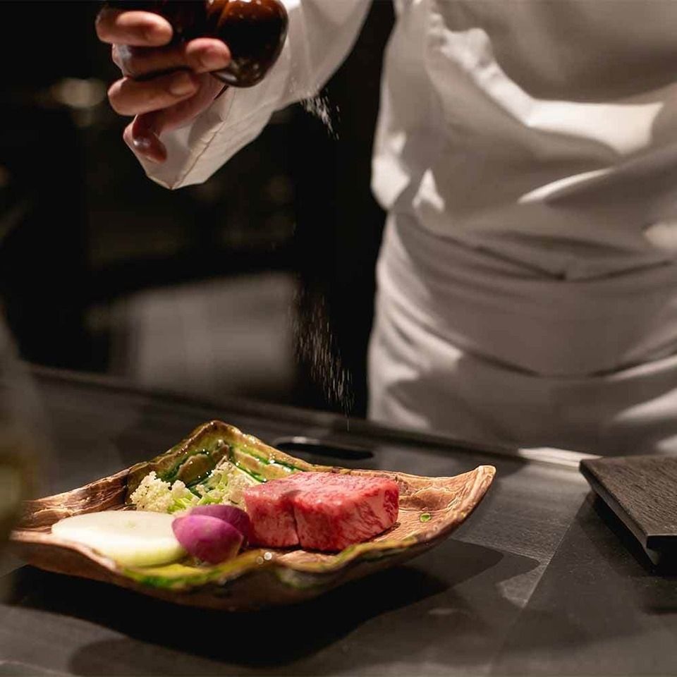 鉄板焼ランチコース　TEPPANYAKI Lunch course　￥15,000