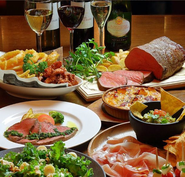 [Official Lowest Price Guarantee] [June only] [Includes 90 minutes of all-you-can-drink] Popular roast beef course 7,500 yen → 4,000 yen (tax and service charges included) Homemade pizza, tender roast beef, and 6 other dishes [Includes draft beer and sparkling wine]