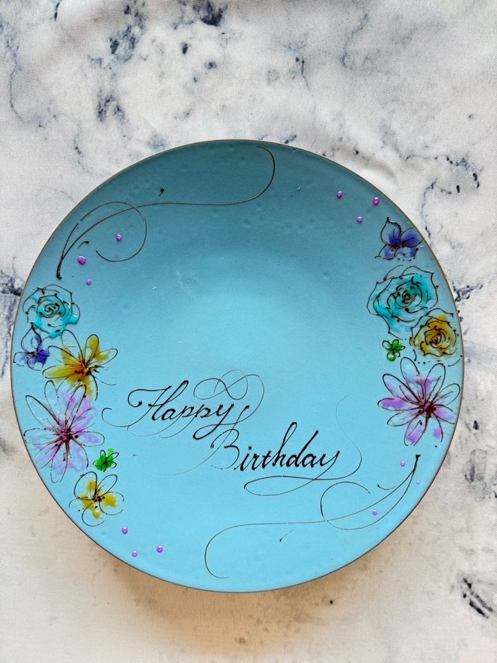 お祝い、記念日プレート(ミニフルーツ付き)