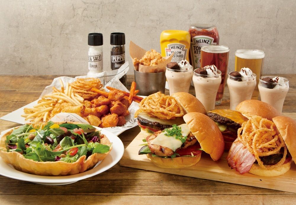 お好きなバーガーが選べて、フライ食べ放題！クラフトビールも楽しめる飲み放題付プラン 