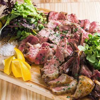 [Standard plan] Chitchi recommended firewood grilled meat and 7 dishes, all 10 types + 2h all-you-can-drink included 5,000 yen course ★
