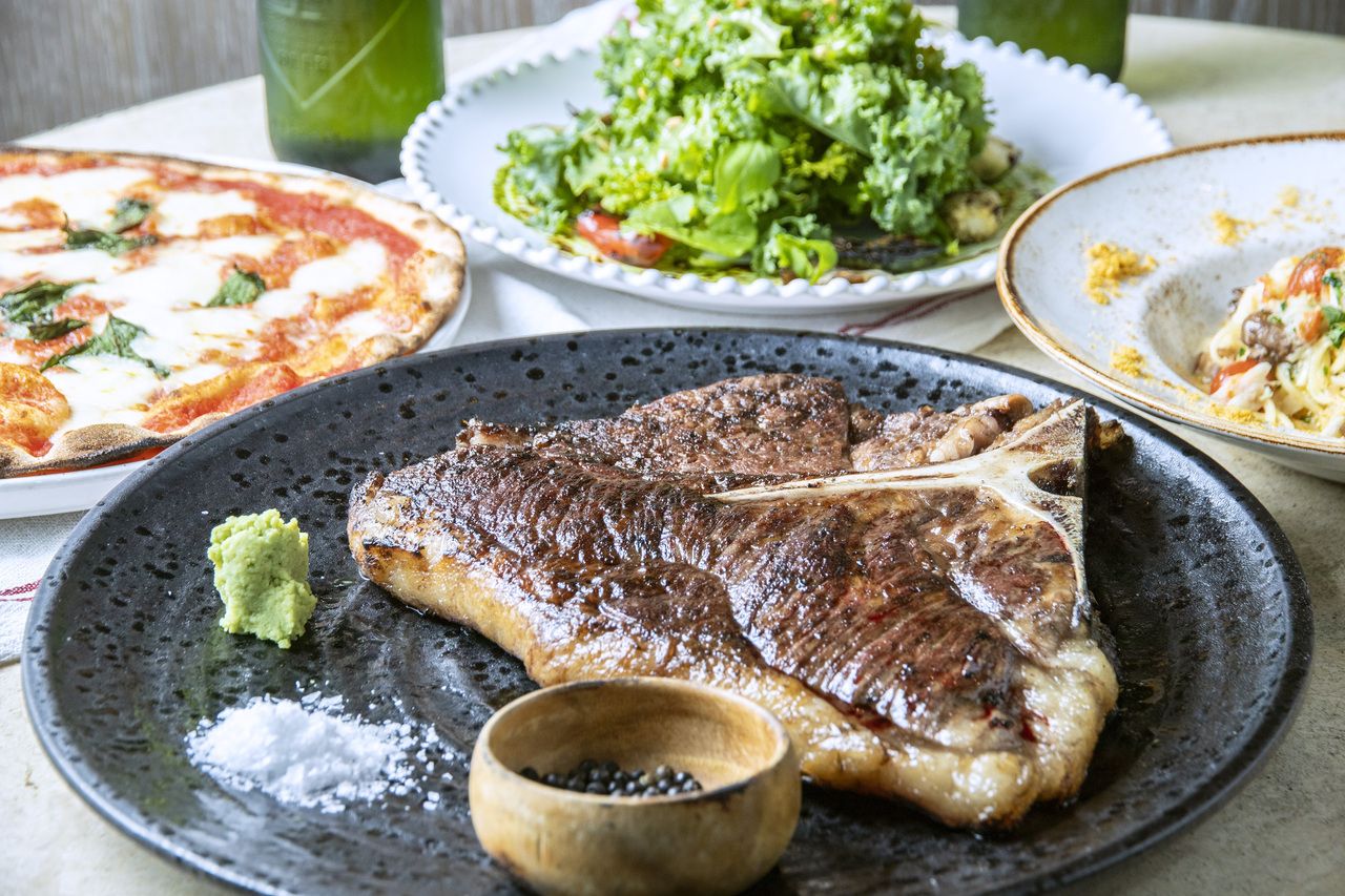 【新登場！豪快国産牛Tボーン！】プレミアムステーキプラン＋2時間飲み放題付