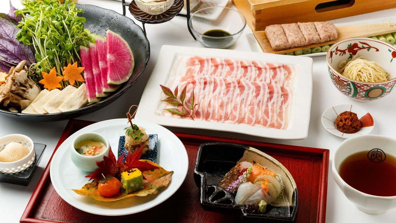 【ランチ限定】先付～八寸～お造り～豆乳しゃぶしゃぶ【緑水～RYOKUSUI～】