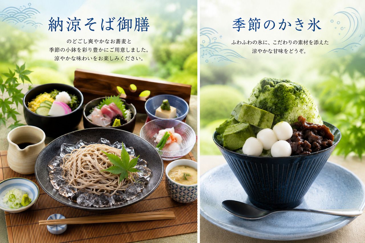 【Période limitée】 Menu soba rafraîchissant avec glace à choisir ★ Jours de semaine ★