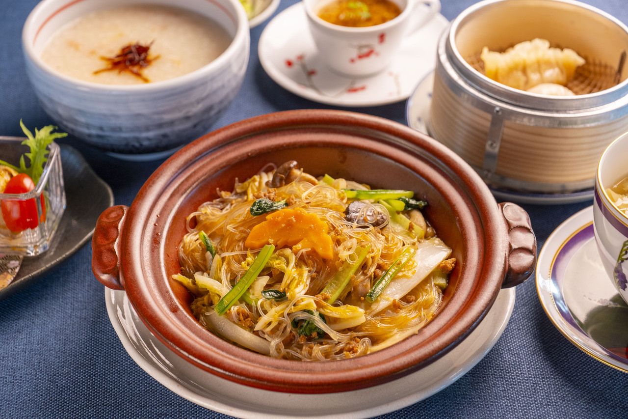 肉みそと春雨の土鍋煮
