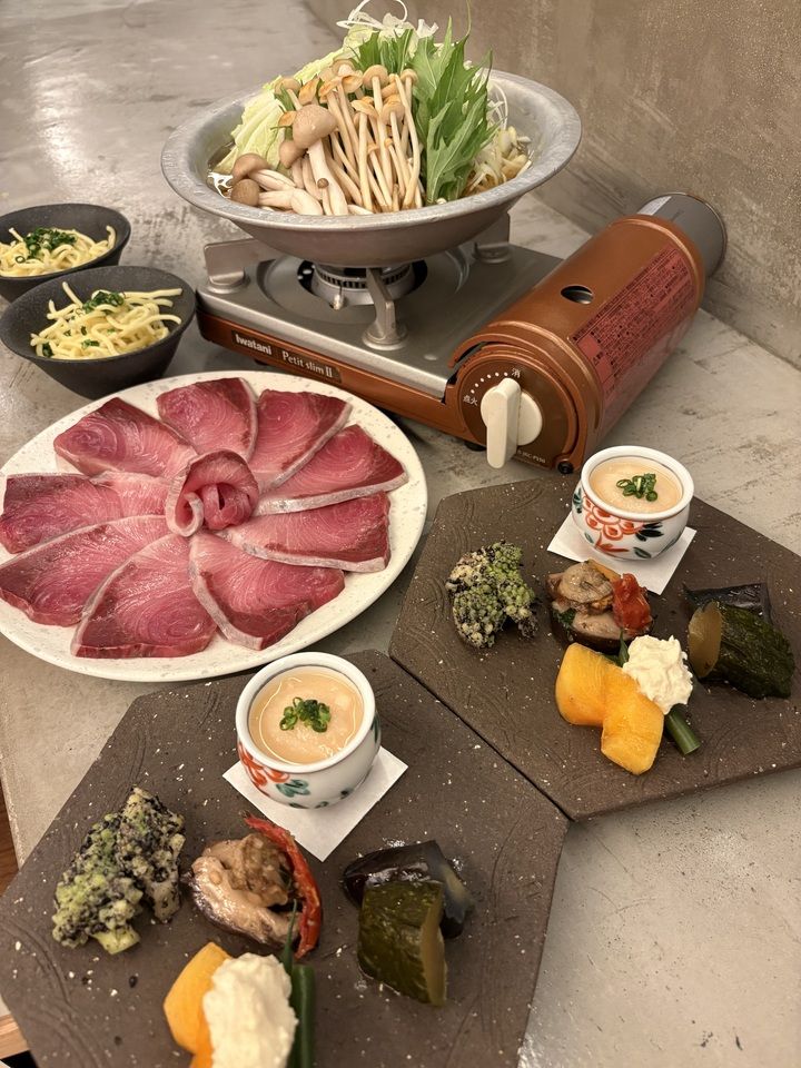 【カウンター席限定2名様～】季節を味わう旬菜5種とお出汁で食べる旬野菜と鰤のしゃぶしゃぶプラン