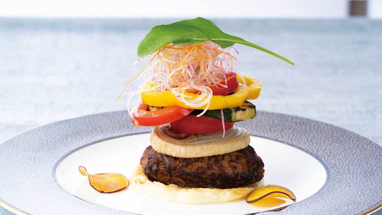 【平日限定】「幻の壱岐牛」ハンバーグランチ　全３品コース