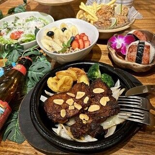 【女子会におすすめ】☆アサイーボウル＆2時間飲み放題付き☆　LUAUコース