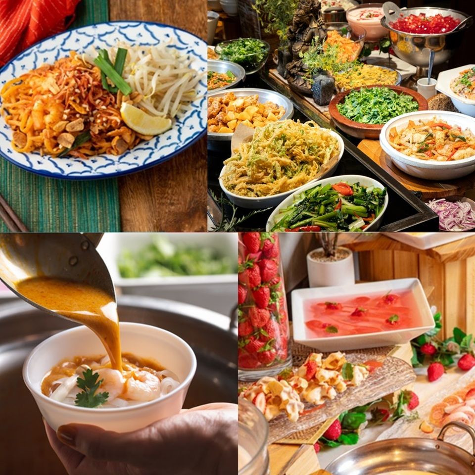 ◇周六、周日、节假日 ◇90分钟限定 “香菜无限量♪3种汤底的泰式面条×劲道的新鲜泰式炒河粉×草莓甜点”等，充满魅力的民族风“泰式”自助餐