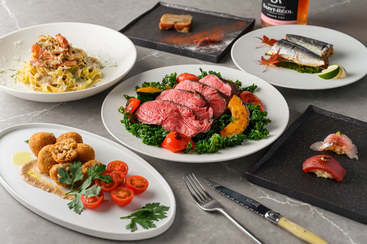 [Best + Toast with Sparkling Wine] A great value full course meal featuring plenty of seasonal ingredients + a complimentary glass of sparkling wine for toast