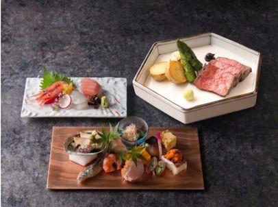 5月6月会席　黒毛和牛ローストビーフと浅利ご飯　11,000円