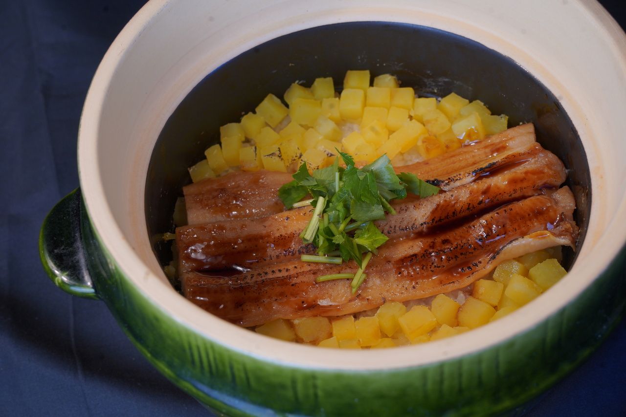 『米づくし』コース　季節のお魚を使った炊き込みご飯＊白ごはんの提供はございません